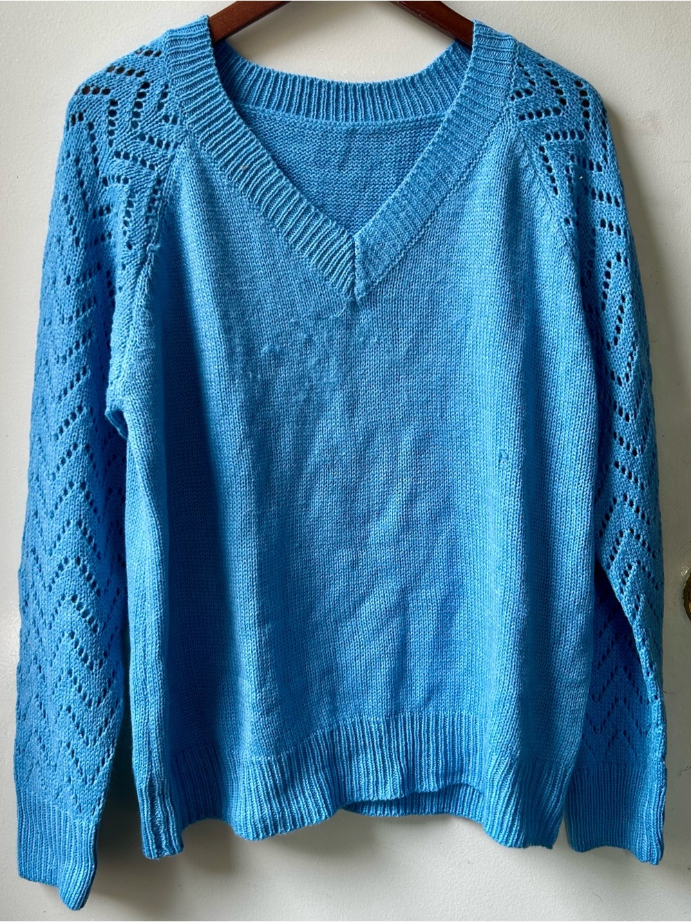 3/$20 Sky Blue V-Neck Knit Sweater